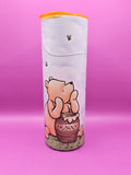 20 ounce cute bear tumbler with yellow lid